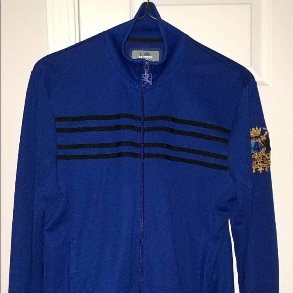 Express For Men blue zip up jacket